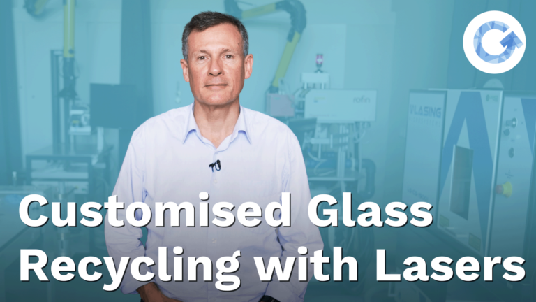 Photo of Juan Pou with caption "Customised Glass Recycling with Lasers"